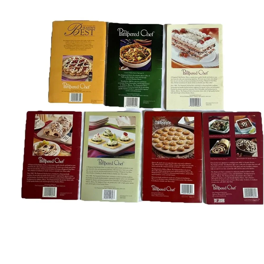 PAMPERED CHEF Cookbooks Booklets Favorite Season Best Stoneware 2001-04 LOT of 7